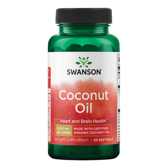 Aceite De Coco Orgánico 1000 Mg 60 Cápsulas Blandas