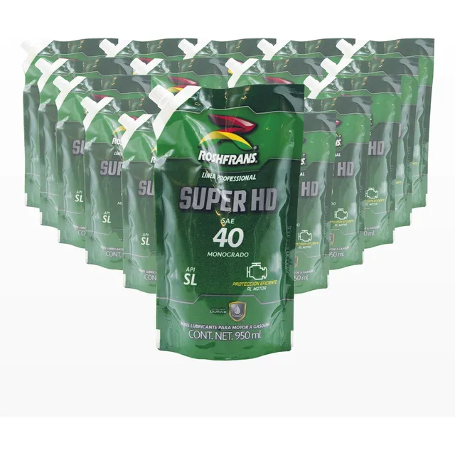 Caja 16 Pzas Aceite Roshfrans Motor Monogrado Sae 40 950 Ml