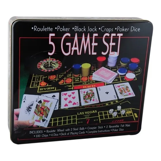 Ruleta Casino 5 Juegos En 1 Black Jack Poker Dados