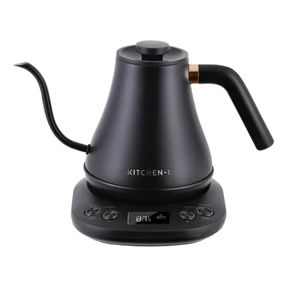 Hervidor Eléctrico Inteligente Cuello Cisne Onix Kitchen-it Negro