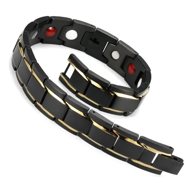 Pulsera Biomagnetica De Acero Inoxidable 316l Elegante