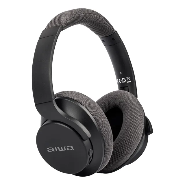 Auriculares Inalámbricos Aiwa Awknc1090 Cancelación De Ruido Color Negro