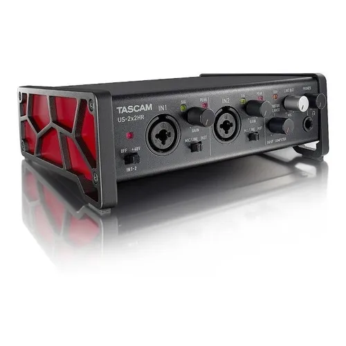 Interfaz de audio en color gris oscuro de alta resolución Tascam US-2X2HR Midi USB