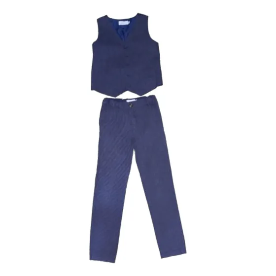 Pantalon Niño Con Chaleco Azul Usado