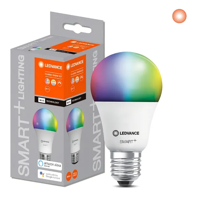 Lampara Foco Led Ledvance Smart + Wifi Rgbw Color 9w E27