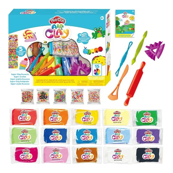 Set De Playdoh Air Clay Super Arcillas Aquish 32 Gr