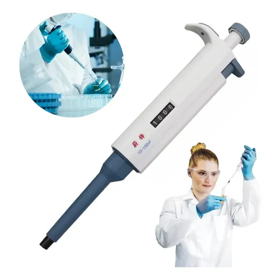 Micropipeta Laboratorio Medio Autoclave 5-50 10-100 1000l Color 100-1000