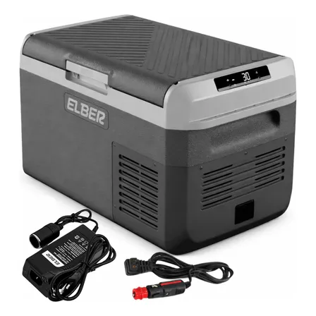 Geladeira Portátil Elber 50lts 12v Bluetooth Lancha Caminhão Preto