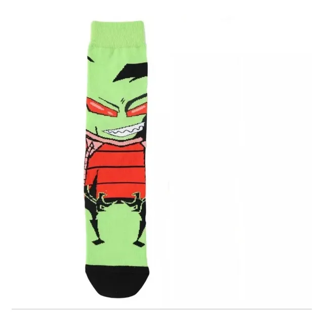 Calcetines - Calcetas Zim Invasor Zim, Algodón, Talla Adulto