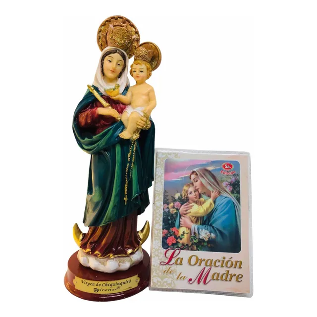 Virgen De Chiquinquira En Porcelana Italiana 23cm + Libro