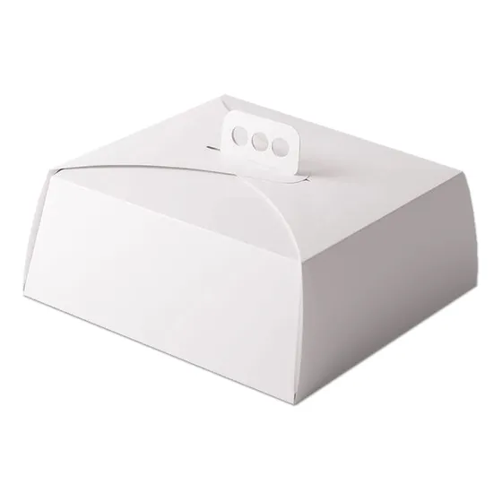Cajas Blancas Para Tortas 27x27x10cm X 25u.