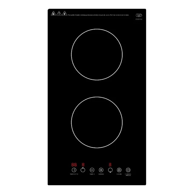 Avera Parrilla De Inducción 2 Zonas Estufa Eléctrica Piv2b Color Negro