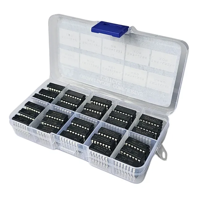 Kit De 120 Compuertas Lógicas Variadas Con Organizador