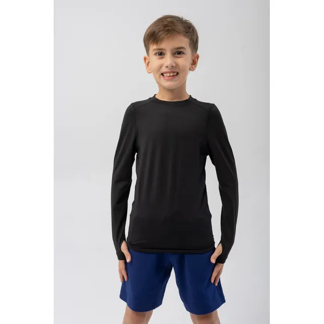 Remera Termica Menpi Alta Calidad Futbol Niño Negro - Menpi