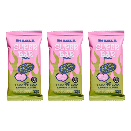 Better Diabla Super Bar Mani Barra Suplemento X3