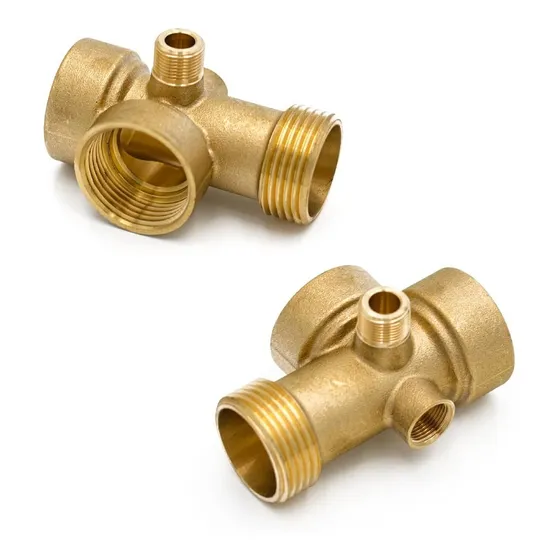 Conexión Tee 5 Vias Para Bomba Agua Hidroneumatico  Bronce 