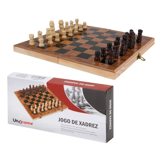 Jogo De Xadrez Tabuleiro Maleta Pequeno Incrível