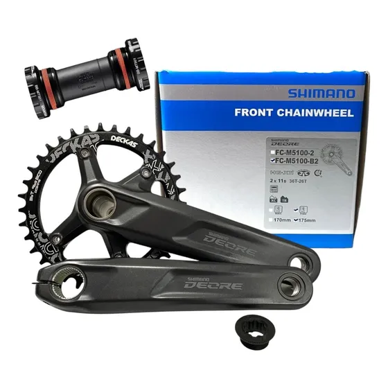 Pedivela Single Shimano Deore Fc-m4100 9/10/11/12v C/ Eixo 