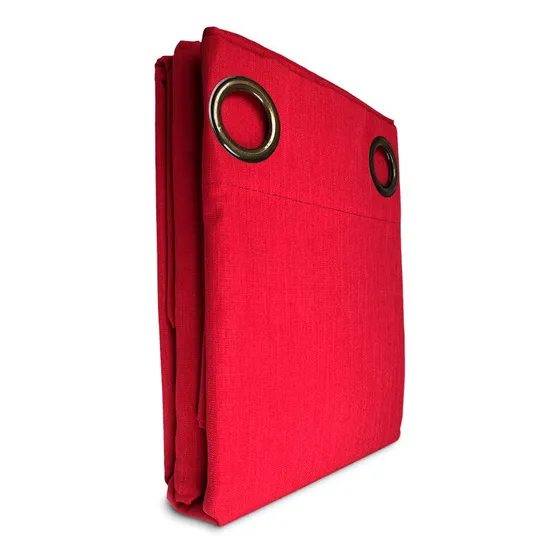 Pack X2 Cortinas Amazon City Térmicas En Color Rojo Doral