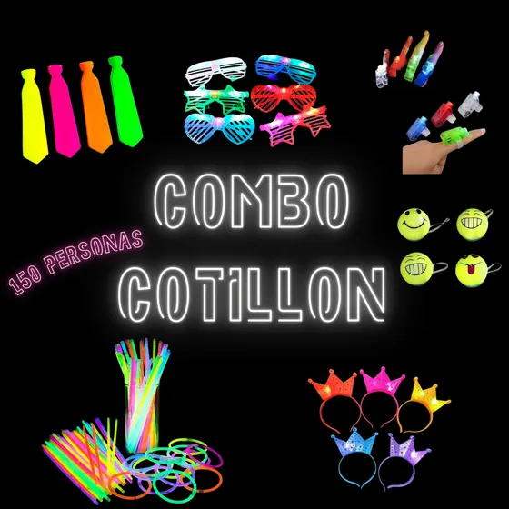 Combo Cotillon Luminoso Fiesta Carioca 150 Invitados 300art