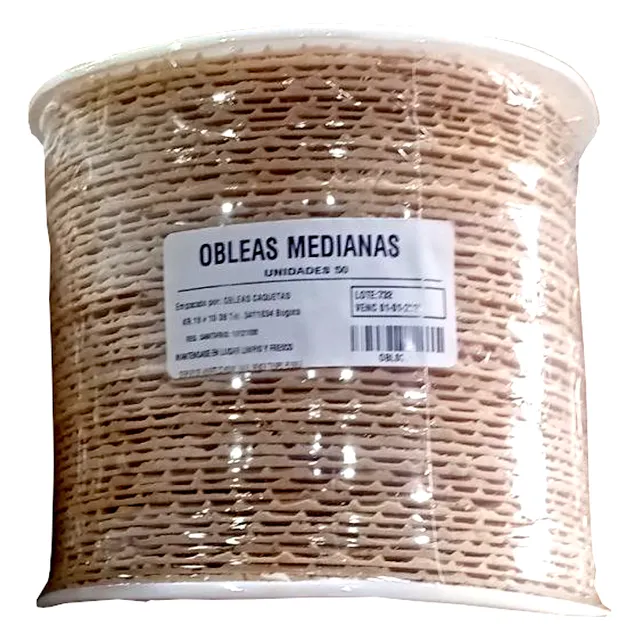 Obleas Medianas - Paq X 50 Und