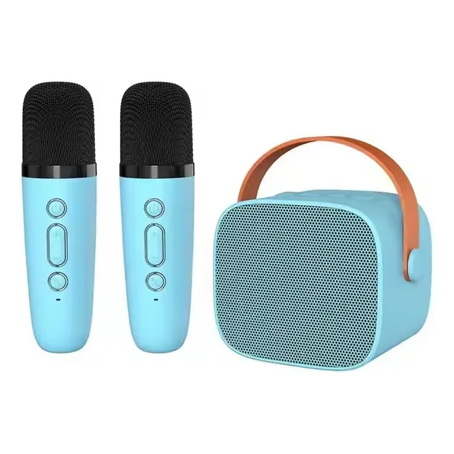 Parlante Altavoces Música Y Karaoke 2 Micrófonos