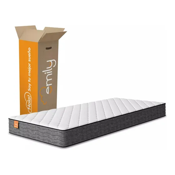Colchon Espuma 1 Plaza Emily 17 Alta Densidad Reversible Firme