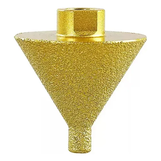 Broca De Chaflán Diamante Cónicas,soldada A Vácuo,m10 38mm
