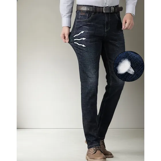 Pantalón Clasico En Dril Elastico Jean Para Hombre Slim Fit