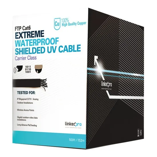Bobina Utp Cat6+ 152m Linked Pro Pro-cat-6-ext/500 Exterior