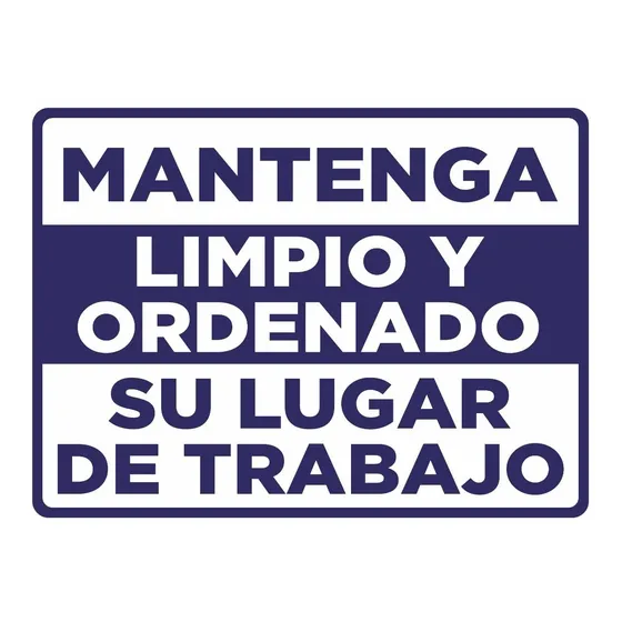 Cartel Mantenga Limpio Y Oredenado 30x40 Alto Impacto 0.8mm
