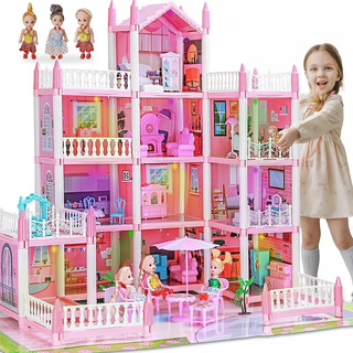 Casita Casa De Muñecas Con Muebles Castillo Diy Juguete Casita Casa De Muñecas Con Muebles Castillo Diy Juguete