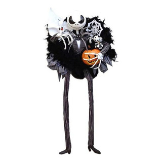 Jack Wreath Skellington Corona De Halloween Puerta Delantera Jack Wreath Skellington Corona De Halloween Puerta Delantera