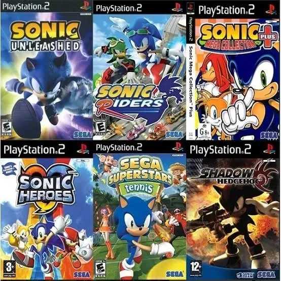 Sonic 6 Mídia Física Ps2 - Jogo Para Criança Divertido