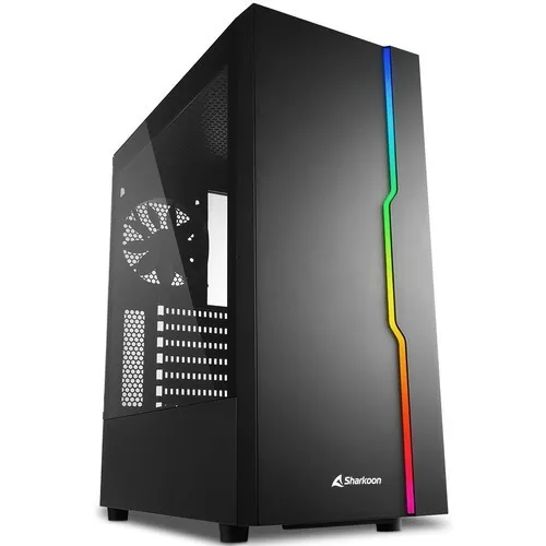 Gabinete Gamer Sharkoon Slider Rgb Black Mid Tower Delta Vidrio Templado Argb