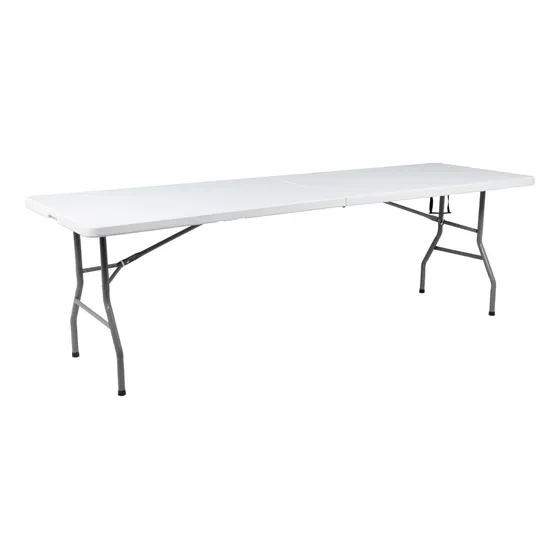 Mesa Plegable 1.8 Mts Tipo Maleta Portatil Camping Jardin Color Blanco