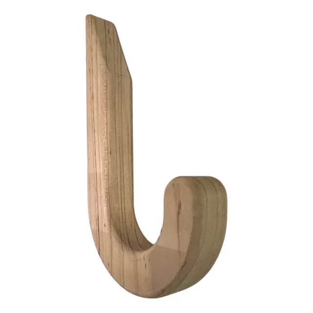 Perchero Individual De Pared, Madera, Nordico. Tipo Forma J