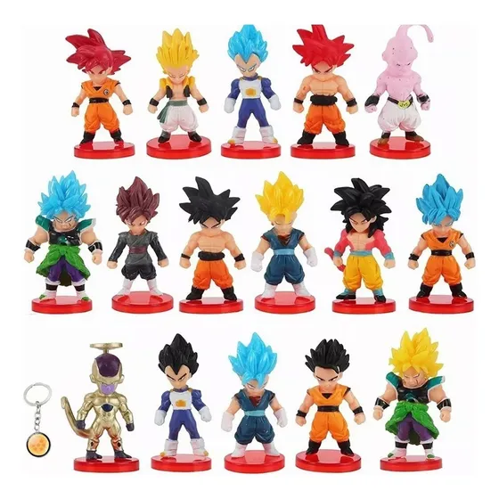 Dragon Ball Juguetes Mini Colección 16 Piezas 7 Cm Goku Etc