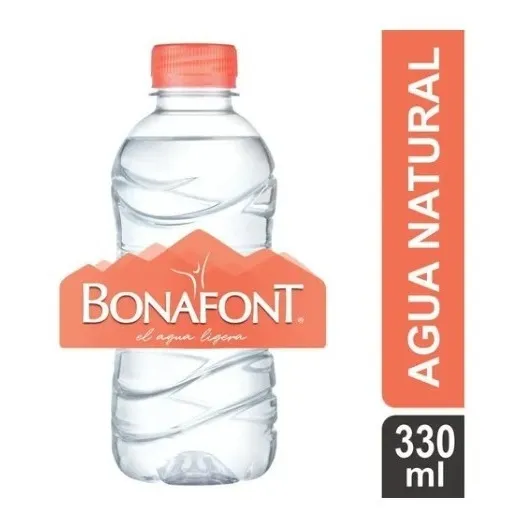 6 Piezas Agua Natural Bonafont 330ml