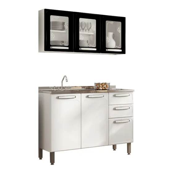 Cocina Integral Evidence 1,20m 6 Puertas 2 Cajones 