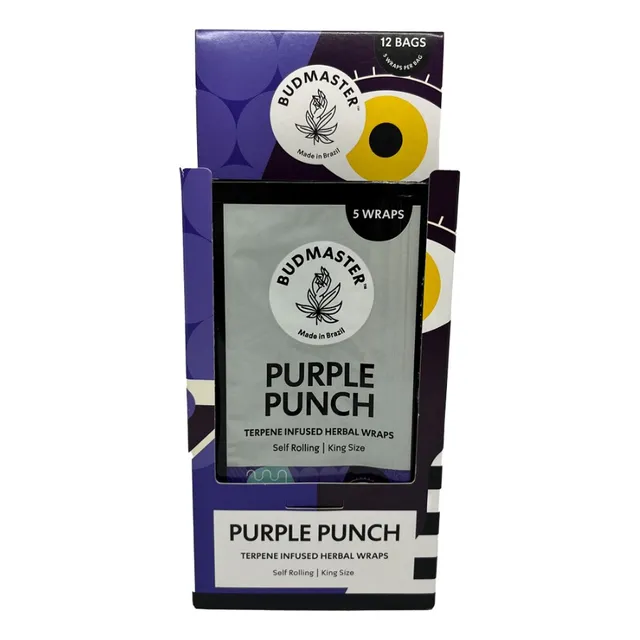 Caixa 12 Bags Blunt Saborizada Budmaster King Size Original