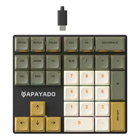 Teclado Numérico Mecánico Apayado K33 Usb-c Glimmer-blue Switch Inglés Us