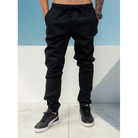 Calça Jogger Masculina Skinny Camufladas Ou Preta C Elastico