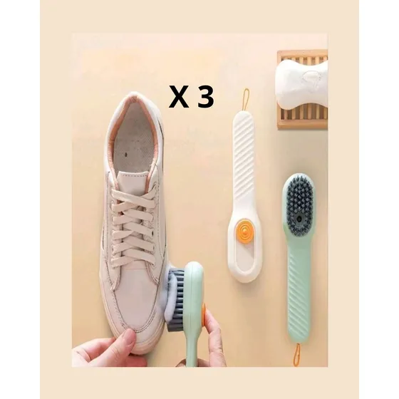 Cepillo Para Lavar Zapatos Con Dispensador De Jabon
