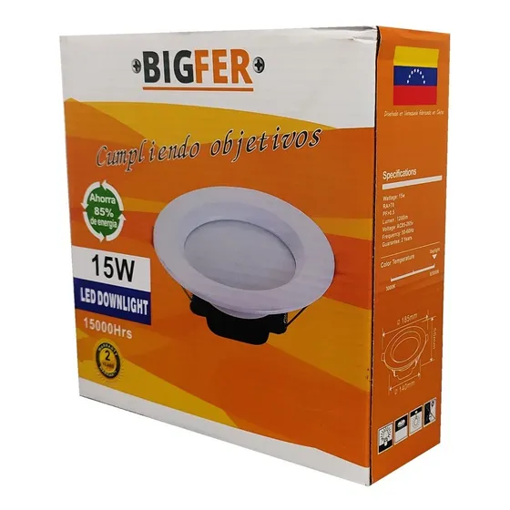 Lampara Empotrable Led 15w Bigfer