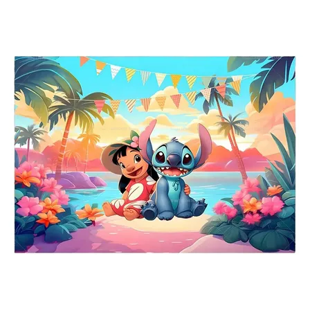 Fondo Lilo Y Stitch Telon Decorativo Cumpleaños Cotillon
