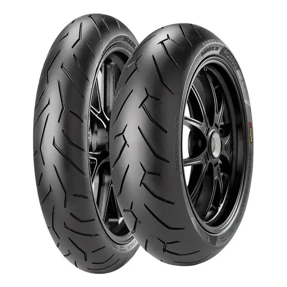 Par Pneu Yamaha R1 190/55-17 + 120/70-17 D Rosso 2 Pirelli