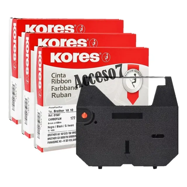 3 Cintas Kores 177 Para Maquina Escribir Electrica 001587
