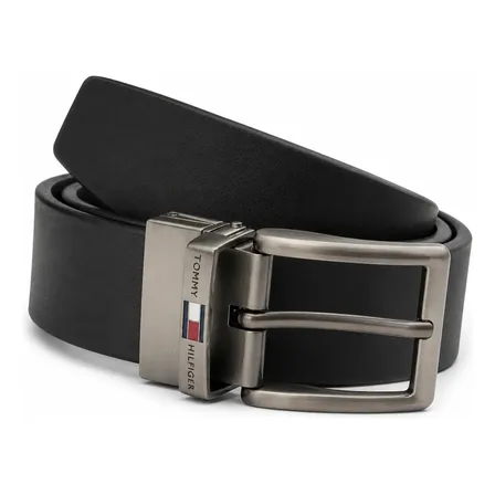Cinto Couro Tommy Hilfiger Reversivel Preto Marrom Executivo