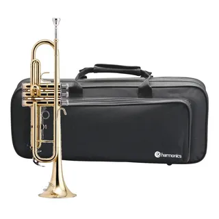 Trompete Harmonics Bb (si Bemol) Laqueado + Soft Case Luxo Trompete Harmonics Bb (si Bemol) Laqueado + Soft Case Luxo